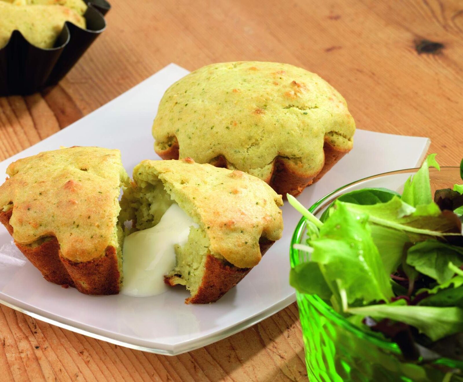 Moelleux de courgettes au coeur coulant