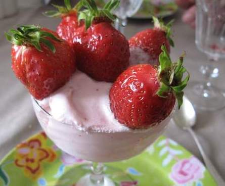 Mousse à la fraise, recette à bas indice glycémique