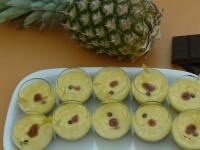 Mousse ananas sur mousse chocolat
