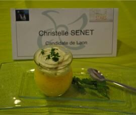 Mousse de courge butternut et sa chantilly au bleu