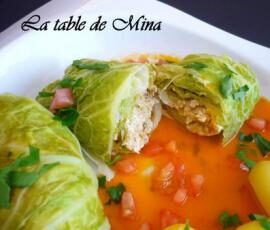 Mousse de dinde en papillote de chou