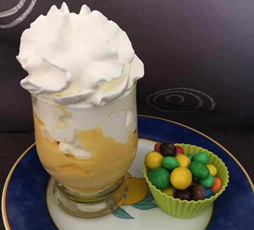 Mousse glacée à la mangue