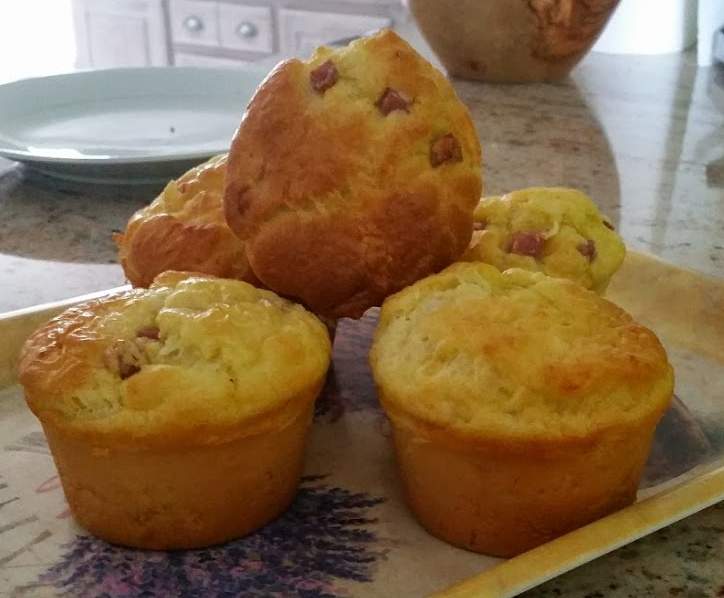 Muffin au jambon - coeur vache qui rit