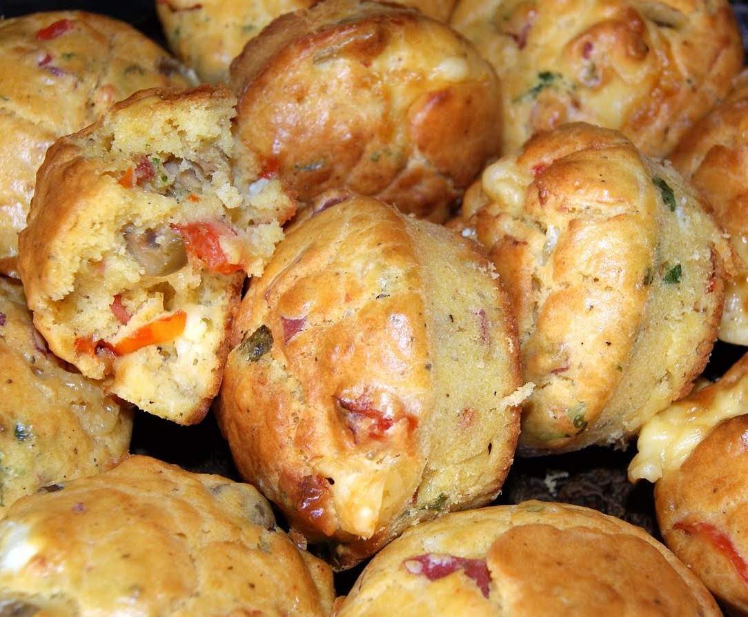 Muffins lardons et petits légumes