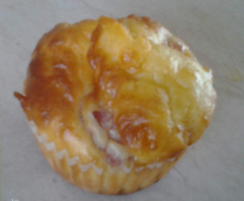 Muffins salé lardon, comté