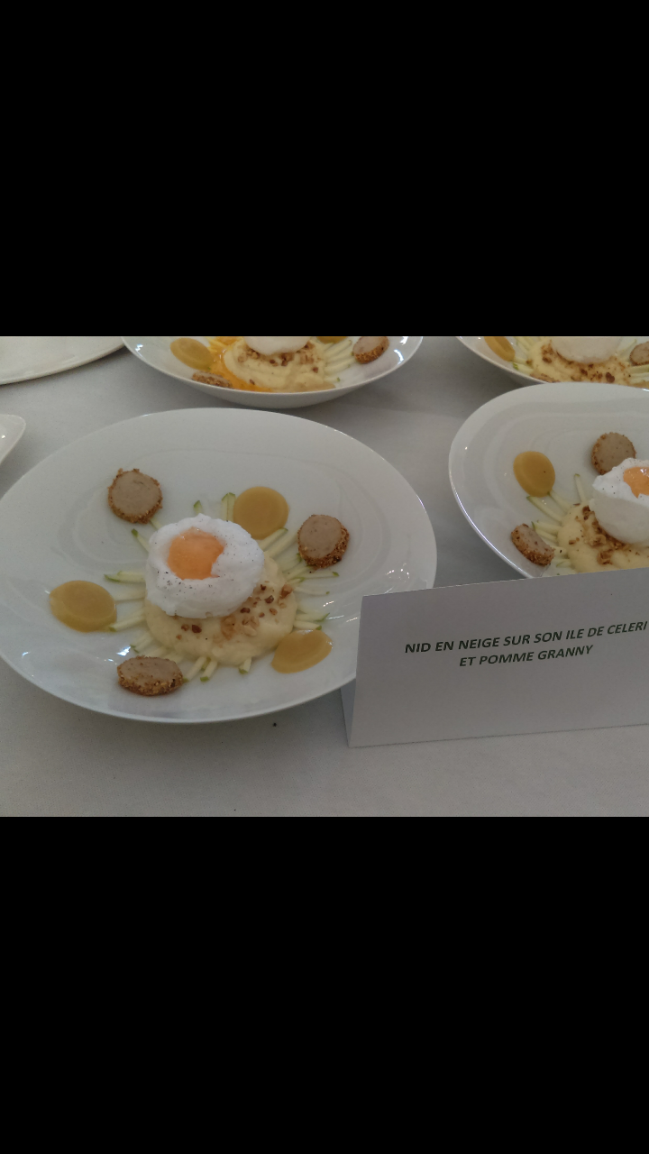 Nid en neige sur son île de céleri et pomme granny