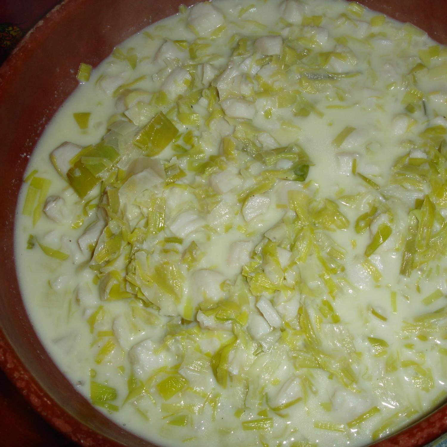 Noix de pétoncles à la fondue de poireaux