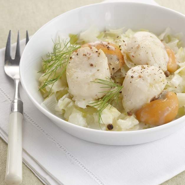 Noix de Saint-Jacques aux poireaux