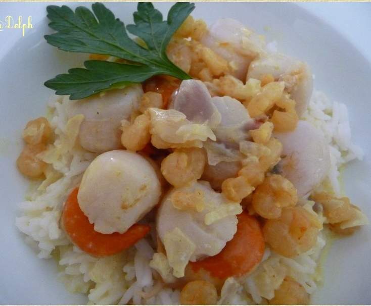 Noix de St-Jacques à la crème de Curry