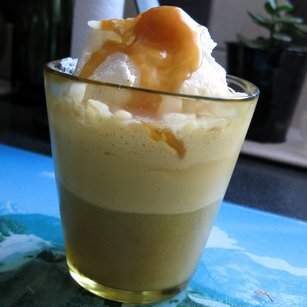 Oeufs à la neige à la rhubarbe (indice glycémique bas)