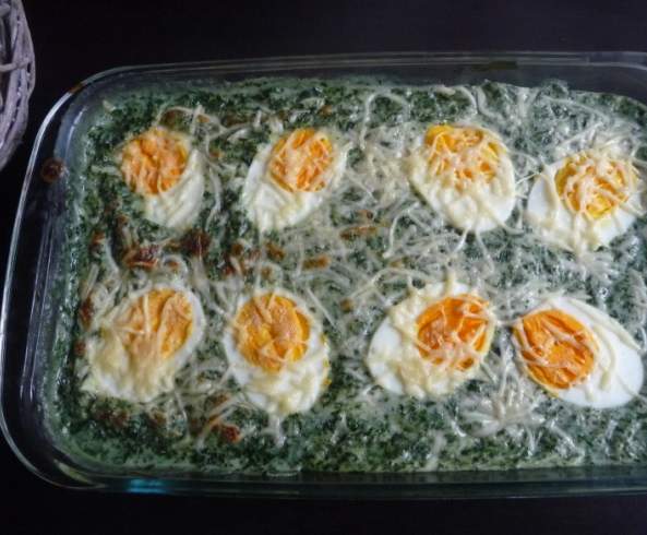 Oeufs à la presque florentine (blettes)
