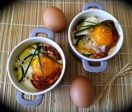 Oeufs cocotte aux courgettes