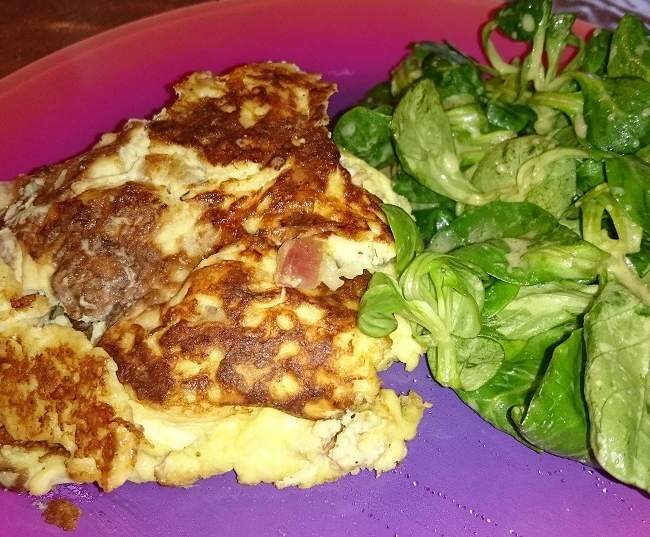 Omelette aux lardons