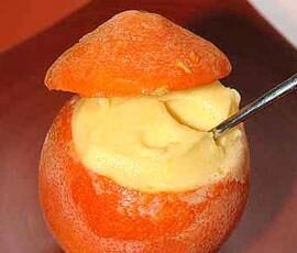 Oranges complètement givrées