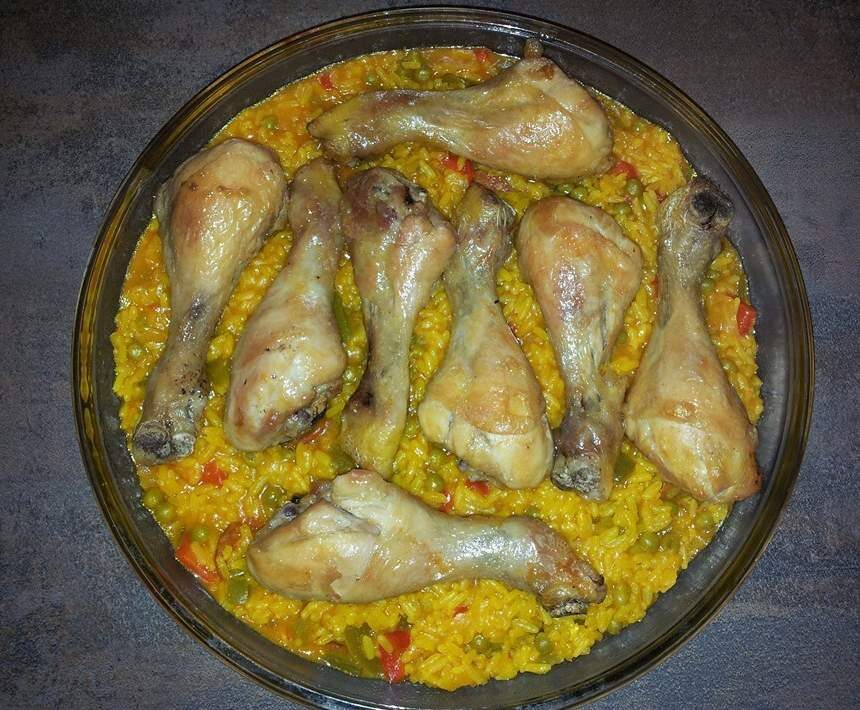 Paella au poulet