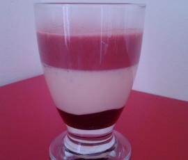 Panna cotta framboise en dégradé