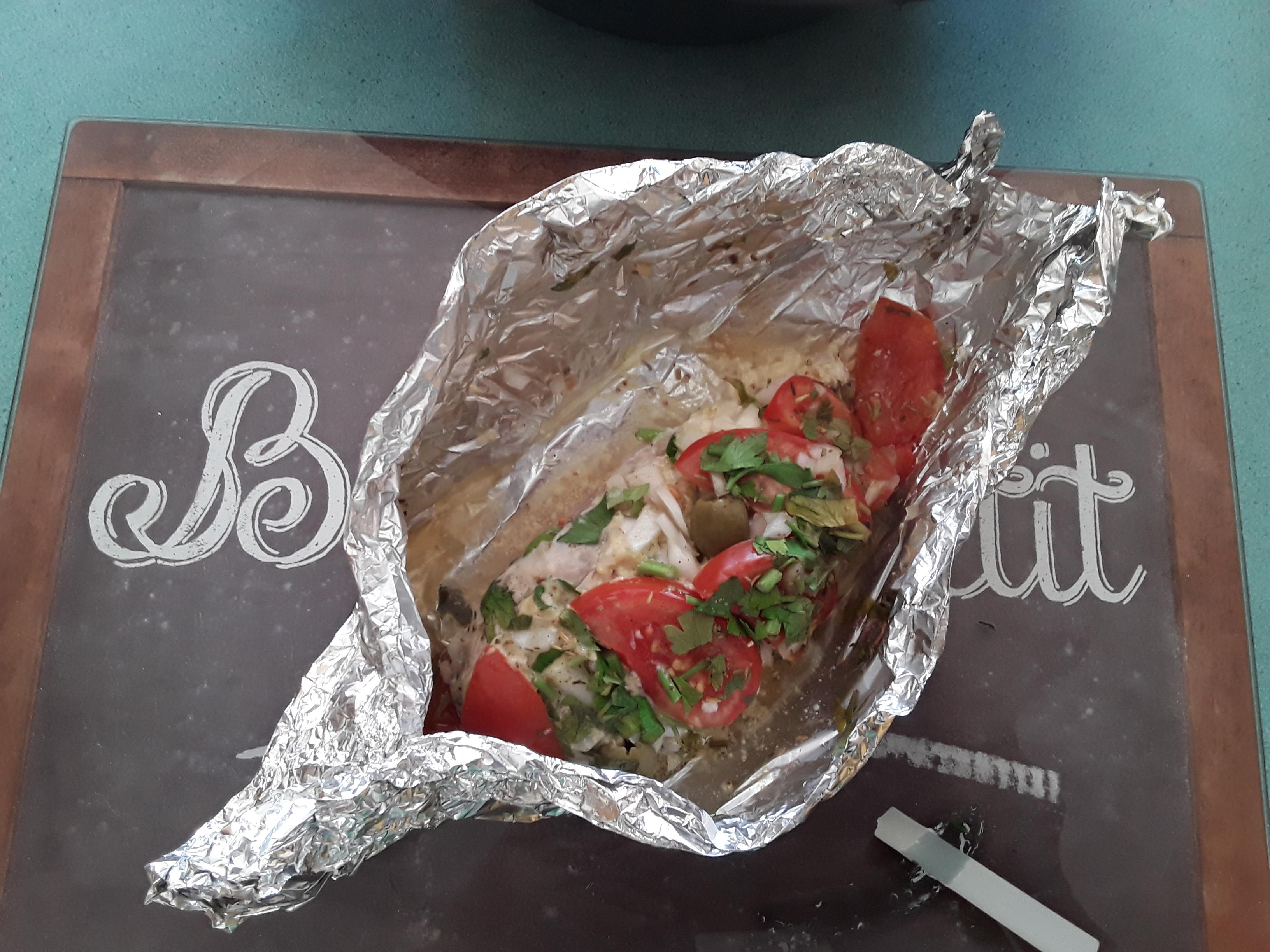 Papillote de poulet ligth