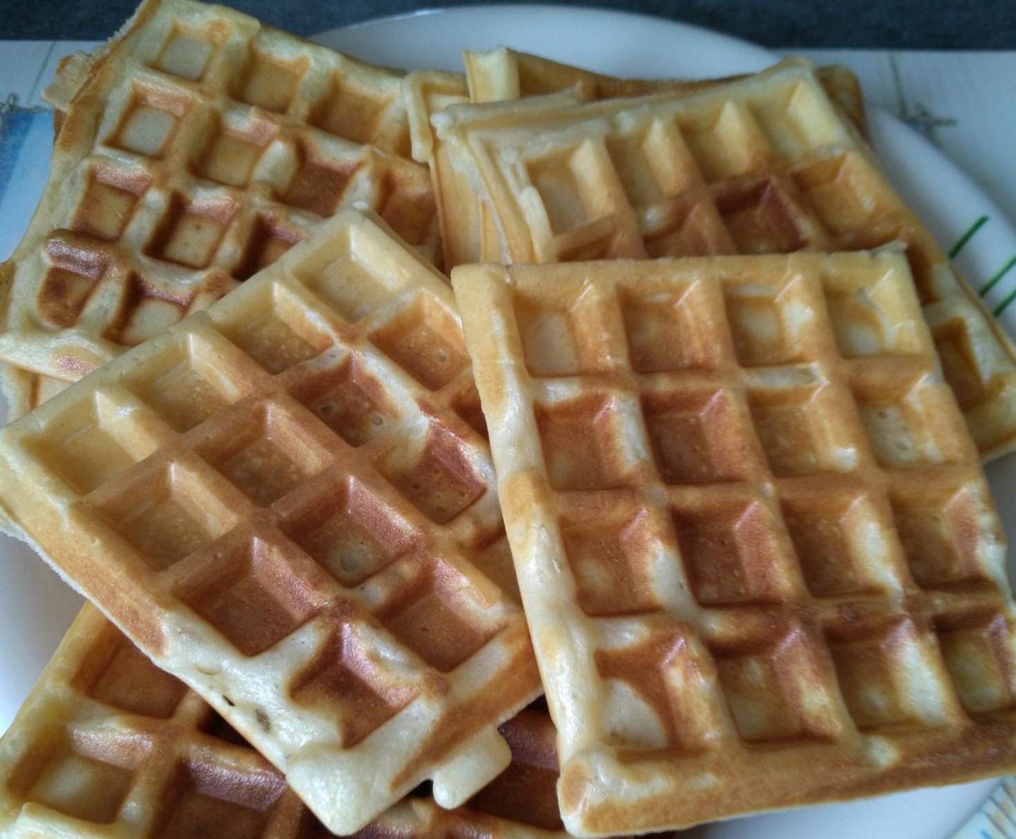 Pâte à gaufre + gaufres.