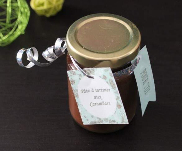 Pâte à tartiner aux carambars- cadeau gourmand - étiquettes à imprimer