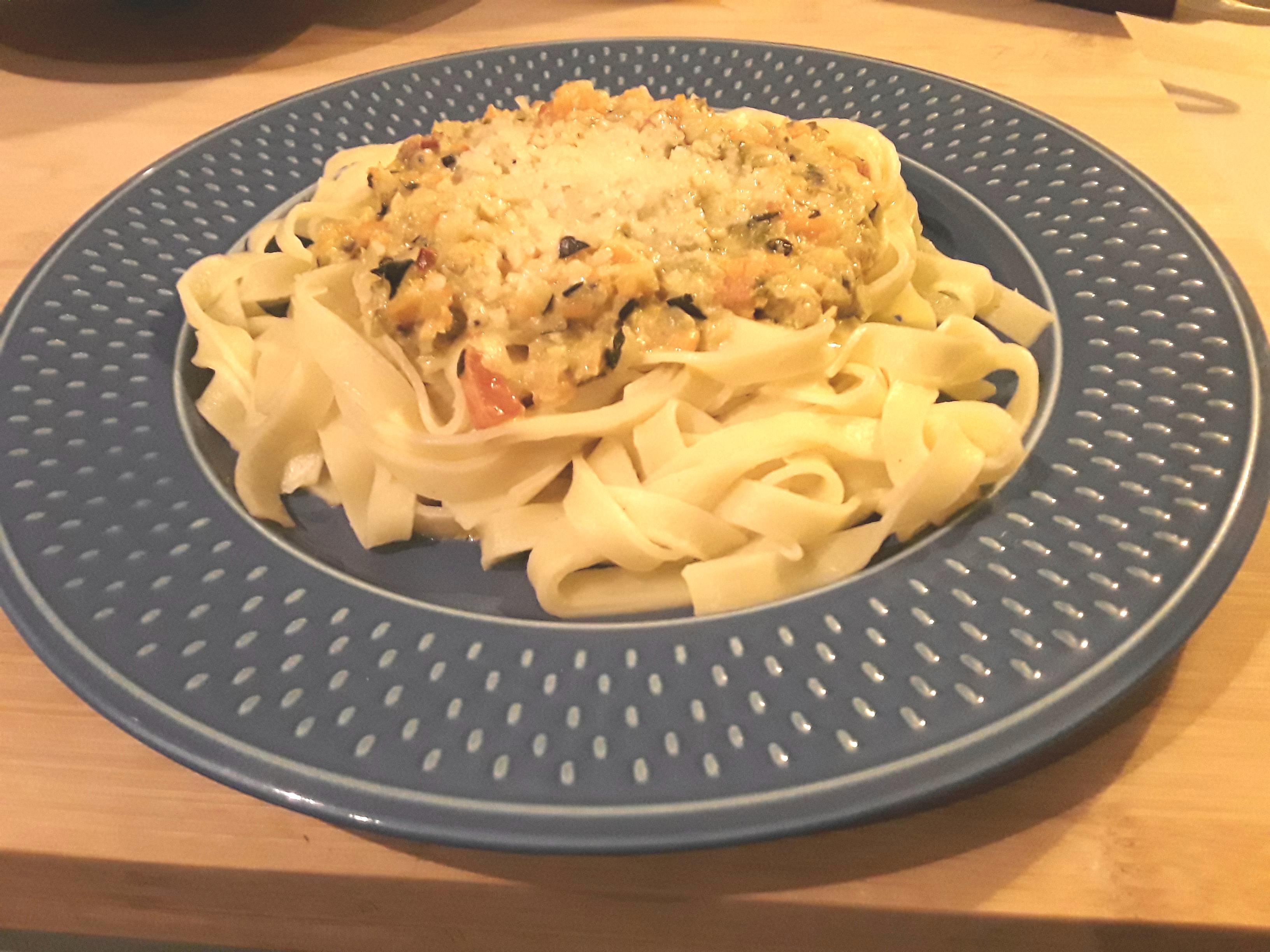 Pâtes à la julienne de légumes