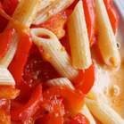 Pâtes au poivron et champignon