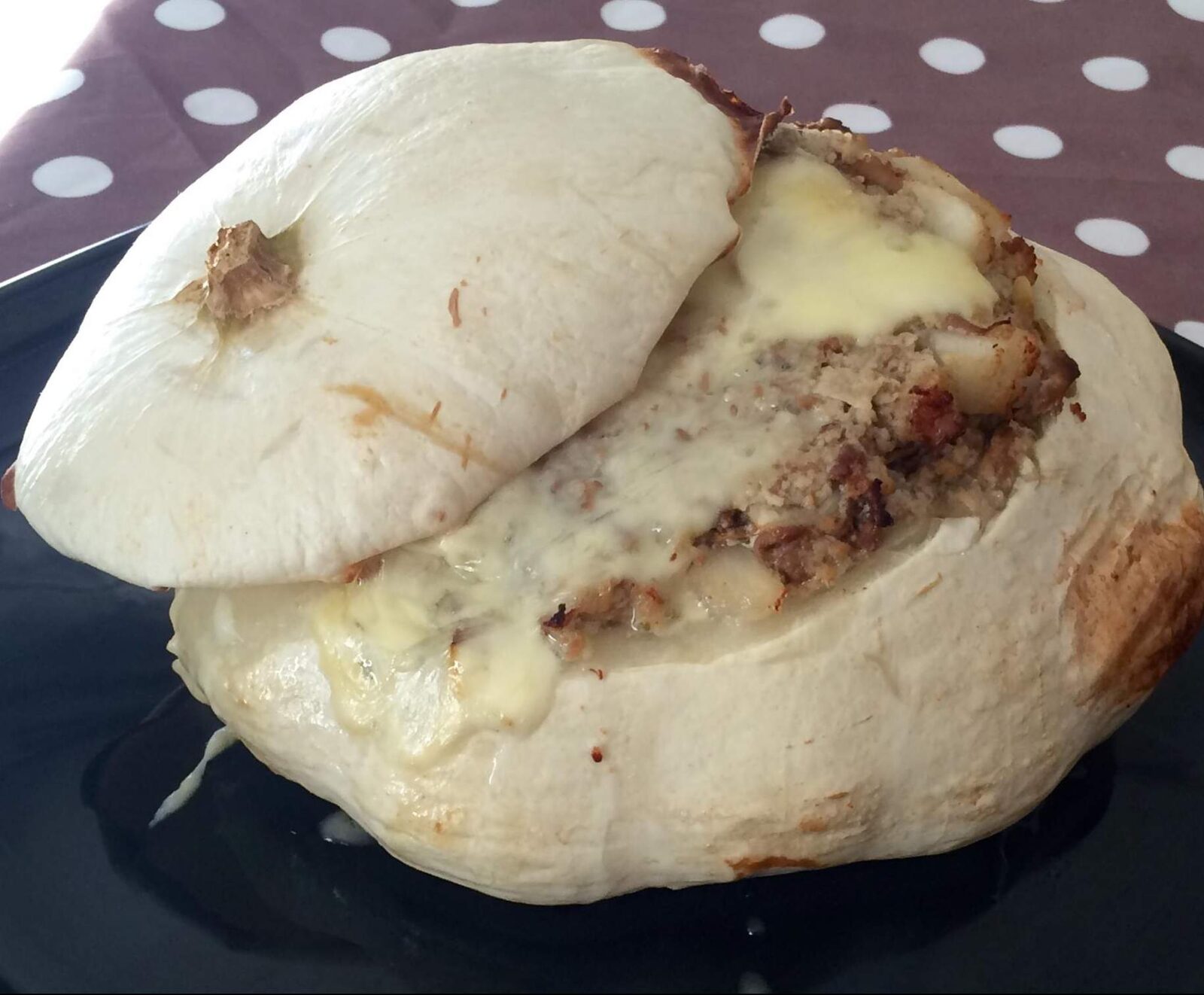 Patisson farci girolles et châtaignes