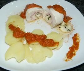 Paupiettes de poulet - bacon - mozza
