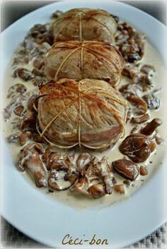 paupiettes de veau sauce aux girolles et châtaignes