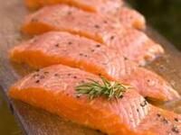 Pave de saumon sauce ail, échalote