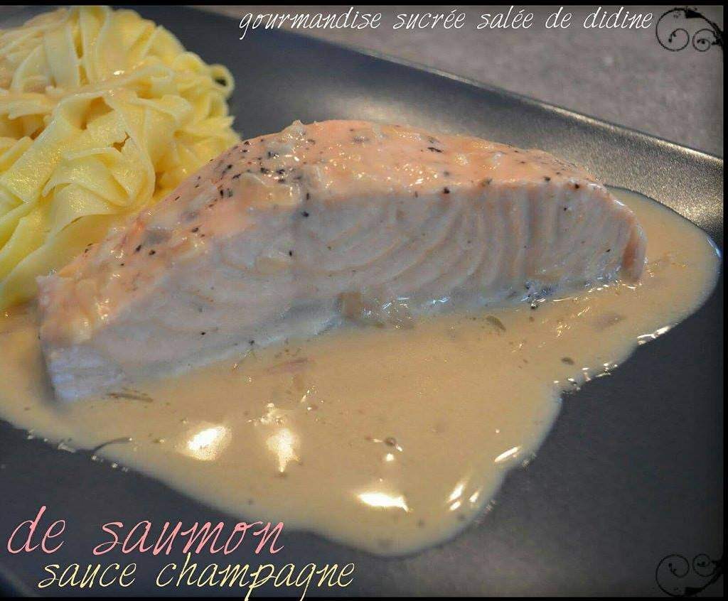 Pavé de saumon sauce Champagne