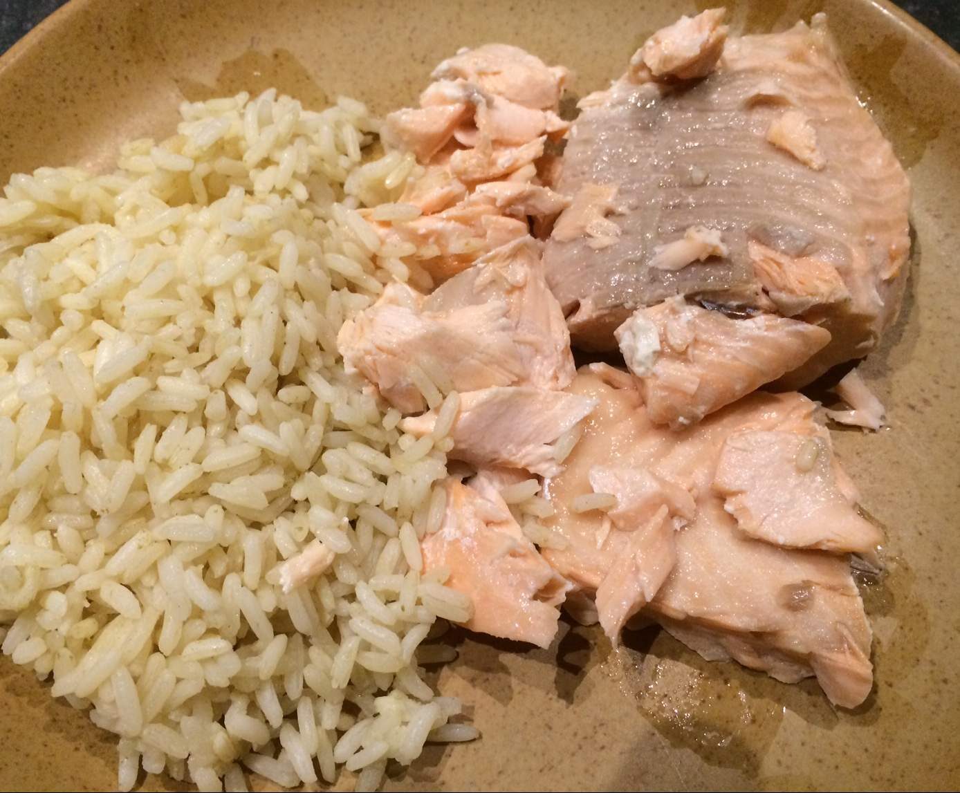 pavés de saumon riz