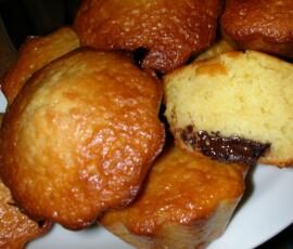 Petits cakes légers à l'orange au coeur chocolat