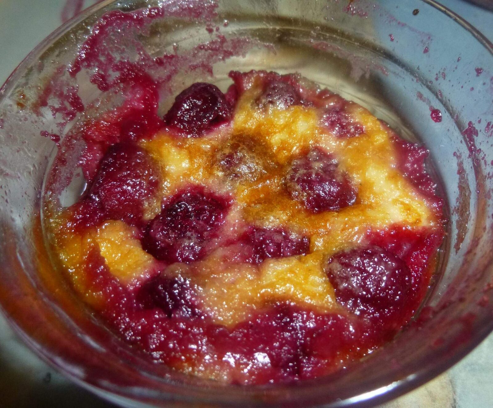 petits flans aux griottes comme des clafoutis