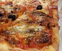 Pizza chorizo - poivrons