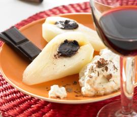 Poires au coeur chocolat
