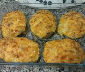 Pomme de terre et gambas gratinées (Recette de MARI CARMEN CUTINO du forum TM espagnol)