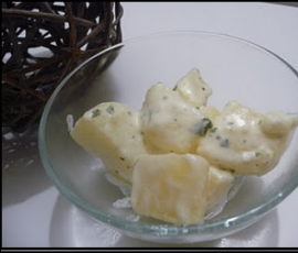 Pommes de terre vapeur à la crème et au persil