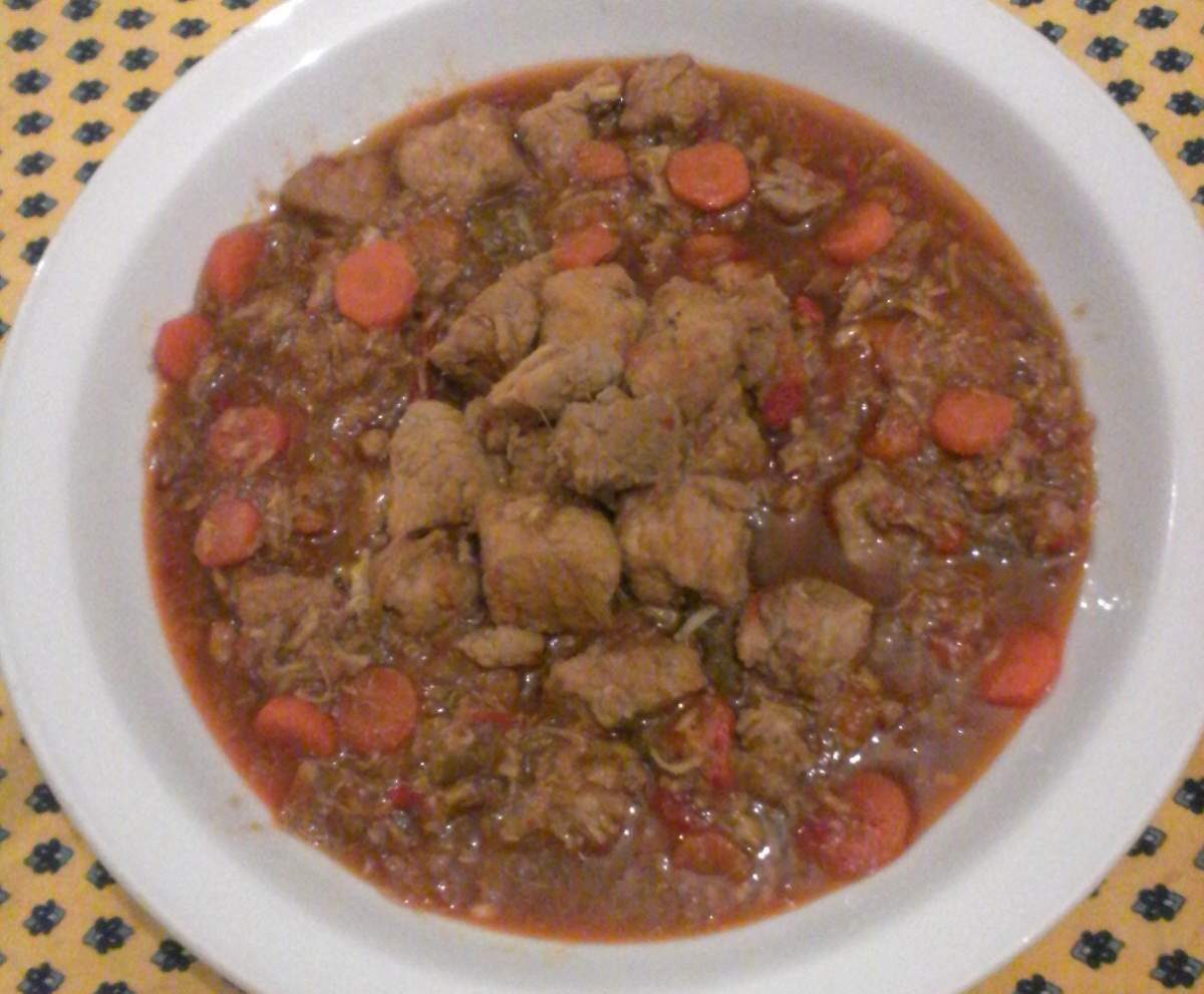 Porc au caramel avec légumes