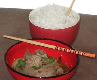 Porc caramélisé aux échalotes