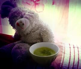 Potage de haricots verts au concombre {4-5 mois}