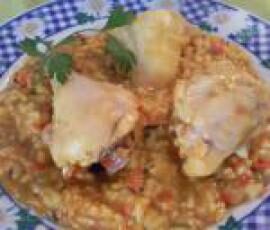 Poulet à la bière et son rissoto (recette de Rayo du forum Thermomix espagnol)