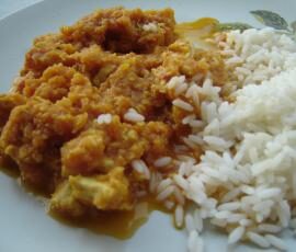 Poulet au curry et à la pomme