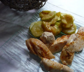 Poulet au curry, lait de coco et ses courgettes