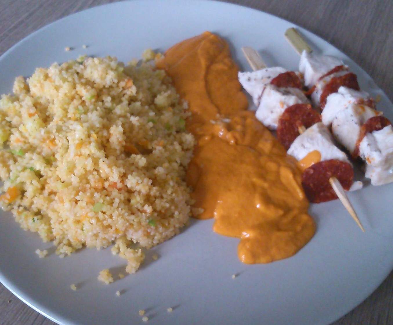 poulet chorizo et semoule en multicuisson