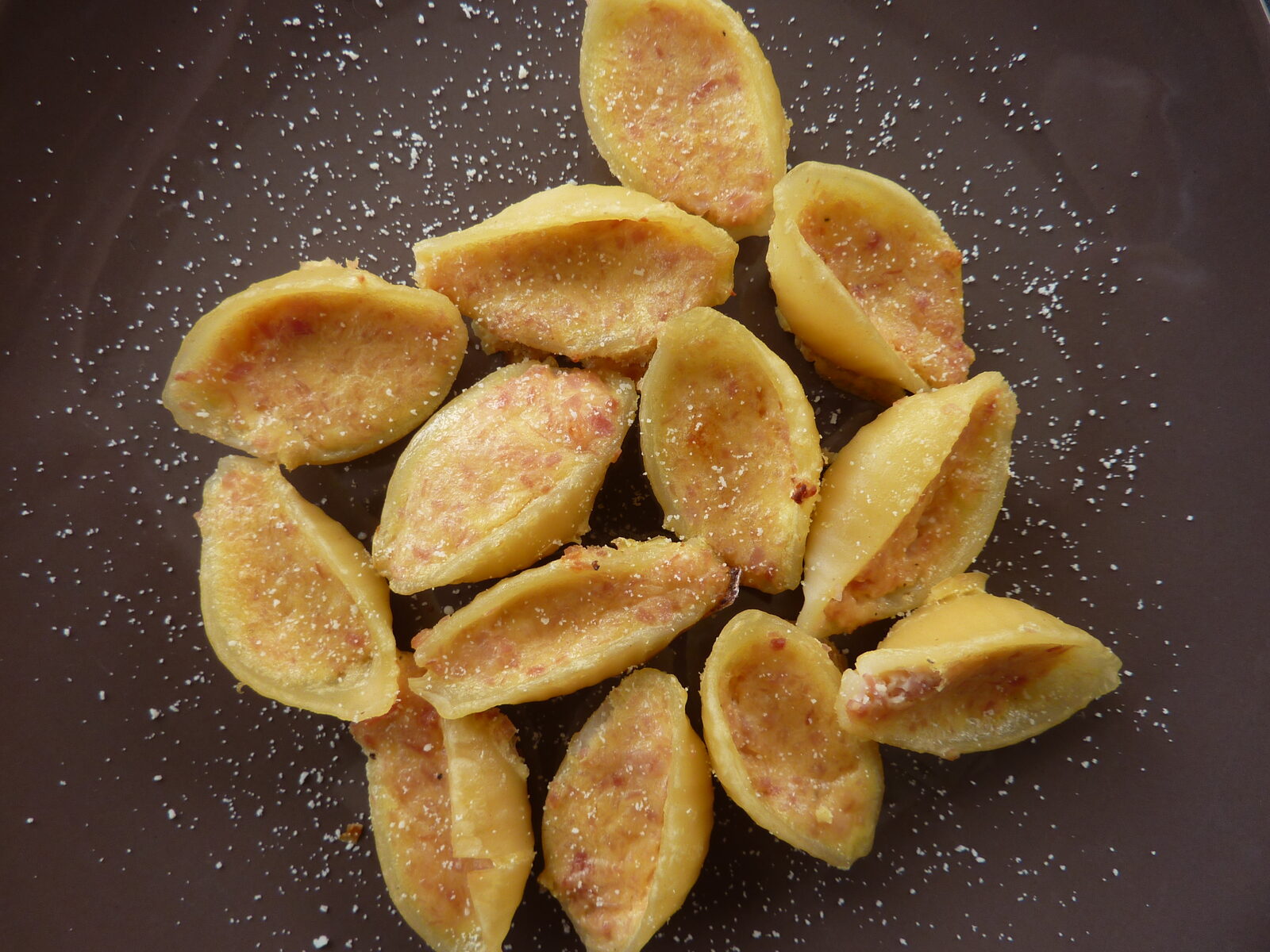 Pour les enfants: pâtes farcies jambon/