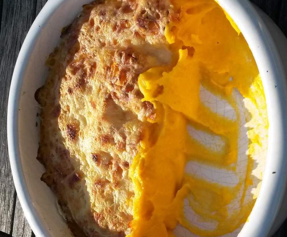 Purée de citrouille gratinée