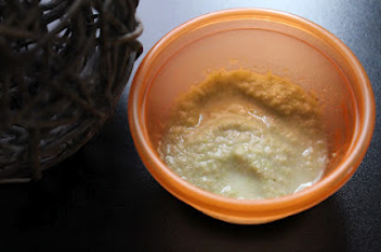 Purée de courgettes et champignons au kiri pour bébé