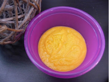 Purée de patate douce et courgette au kiri pour bébé