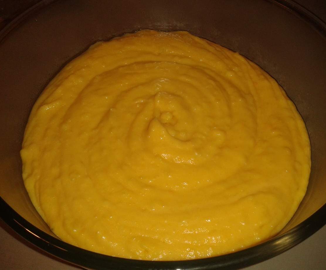 Purée de pommes de terre et patate douce