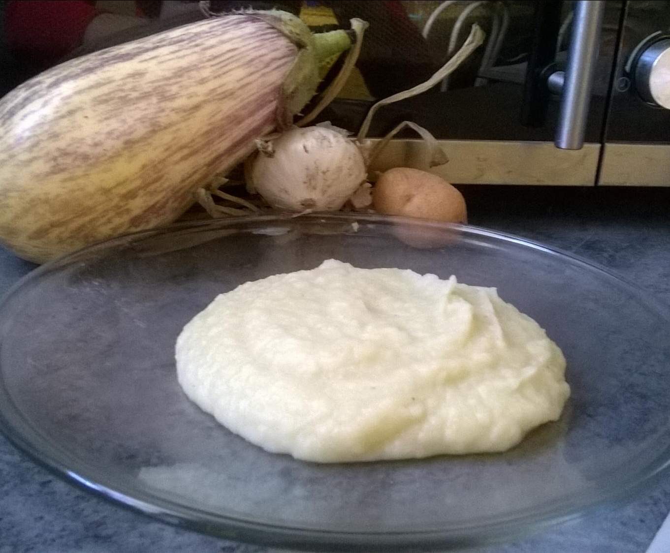 purée pomme de terre aubergine